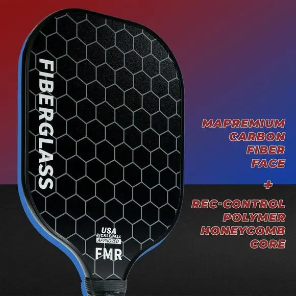 Pickleball Paddles Set of 2 with 4 Balls - USAPA Approved Fiberglass Surface, - Picture 4 of 7